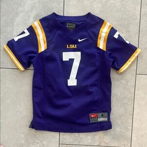 Nike Kids Purple and Gold LSU Tigers Jersey